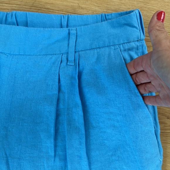 A New Day Women's High-Rise Linen Wide Leg Fluid Pants Blue Sz 16 - Picture 6 of 9